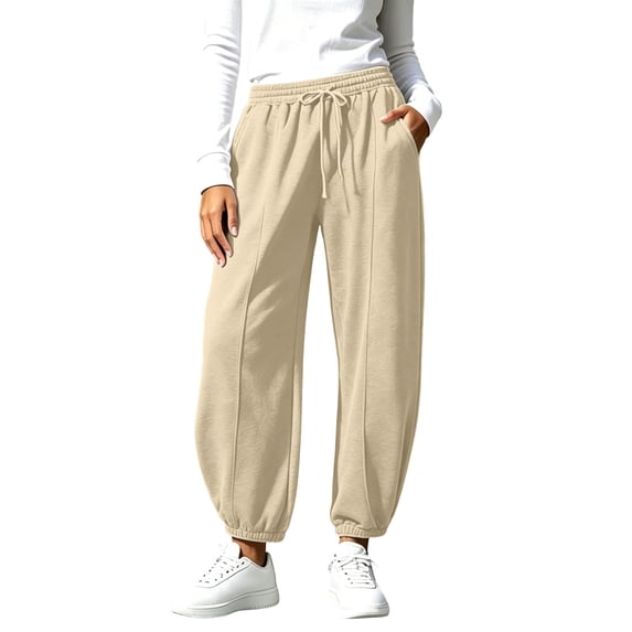 HAiming Plus Size Fleece Sweatpants for Women Loose Lounge Joggers with Pockets Drawstring Elastic Waist Workout Pants