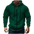 thumbnail image 1 of HAiming Plus Size Hoodies Jacket for Men Long Sleeve Hooded Sweatshirt Casual Workout Athletic Outfits with Pockets, 1 of 5