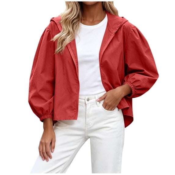 HAiming Plus Size Hoodies for Women Long Sleeve Lightweight Breathable Zipper Jackets Summer Workout Jackets with Pockets