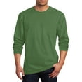 thumbnail image 1 of HAiming Plus Size Long Sleeve T-Shirt for Men Casual Round Neck Solid Color Pullover Tops Basic Tee, 1 of 4