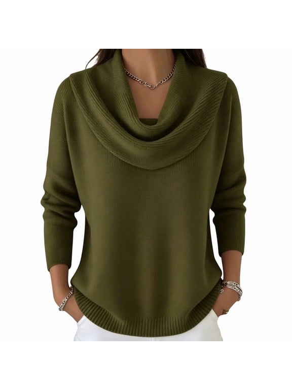 Plus Size Sweaters for Women Long Sleeve Fleece Comfy Dressy Casual Blouses Fall Winter Vacation Office Tops