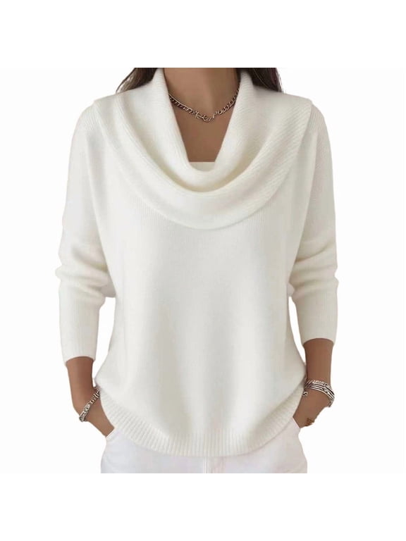 Plus Size Sweaters for Women Long Sleeve Fleece Comfy Dressy Casual Blouses Fall Winter Vacation Office Tops