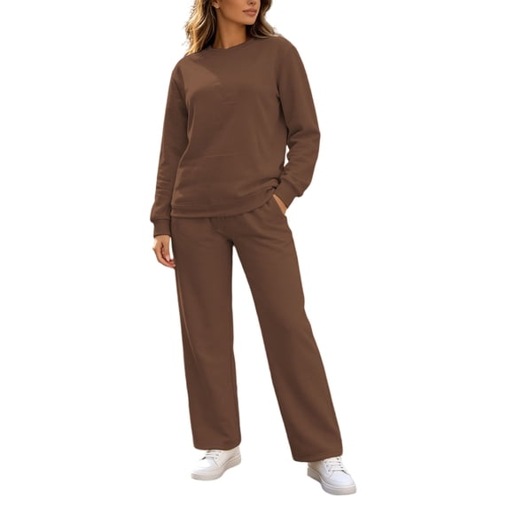 HAiming Plus Size Sweatsuits Sets for Women 2 Piece Sets Long Sleeve Sweatshirts Sweatpants Outfits Fall Winter Clothes