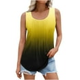 thumbnail image 1 of HAiming Plus Size Tank Tops for Women Gradient Color Sleeveless Round Neck Shirts Summer Casual Loose Basic Blouse, 1 of 5