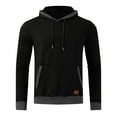 thumbnail image 1 of HAiming Pullover Hoodies for Men Solid Color Long Sleeve Drawstring Sweatshirt Fall Winter Casual Blouse with Pockets, 1 of 2
