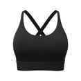 thumbnail image 1 of HAiming Soft Padded Sports Bra for Women Criss Back Strappy Solid Color Athletic Workout Gym Yoga Tank Tops, 1 of 5