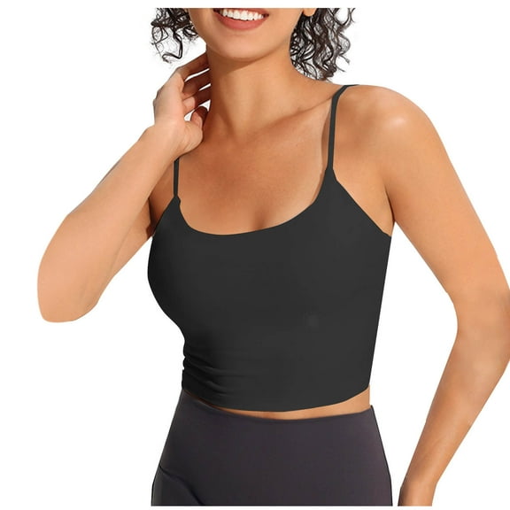 HAiming Sports Bras for Women Solid Athletic Gym Yoga Workout Running Wireless Seamless Breathable Tops