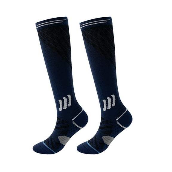 HAiming Sports Socks Knee High Soft Comfy Color Block Graphic Yoga Running Sports Riding Trendy Sockings