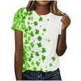 thumbnail image 1 of HAiming St. Patrick’s Day Shamrock T-Shirt Short Sleeve Round Neck Casual Cute Printed Trendy Pullover Tops Clothes, 1 of 6