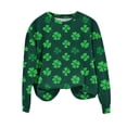 thumbnail image 1 of HAiming St Patricks Day Sweatshirt Women Shamrock Shamrock Green Long Sleeve Pullover Patty's Tops, 1 of 5