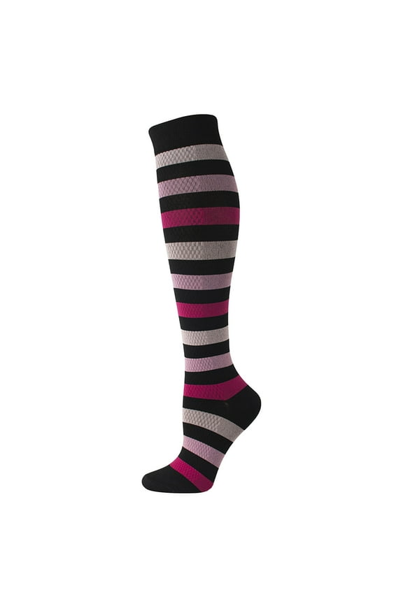 Stripe Socks for Women Knee High for Running Riding Athletic Nurses Work Fall Winter Warm Sockings