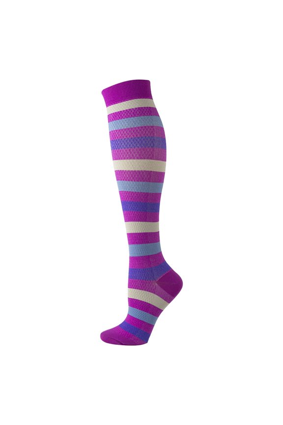 Stripe Socks for Women Knee High for Running Riding Athletic Nurses Work Fall Winter Warm Sockings