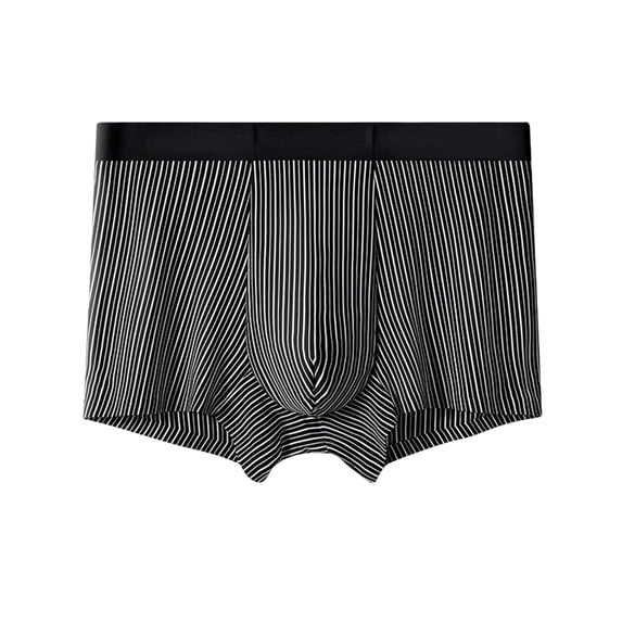 HAiming Striped Boxers Underwear for Men Comfortable Stretch Solid Color Lightweight Soft Briefs Trendy Underpant