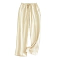 thumbnail image 1 of HAiming Striped Pajama Pants Casual Wide Leg Drawstring Elastic Loose Lounge Pjs Bottoms Wide Leg Pants with Pockets, 1 of 4