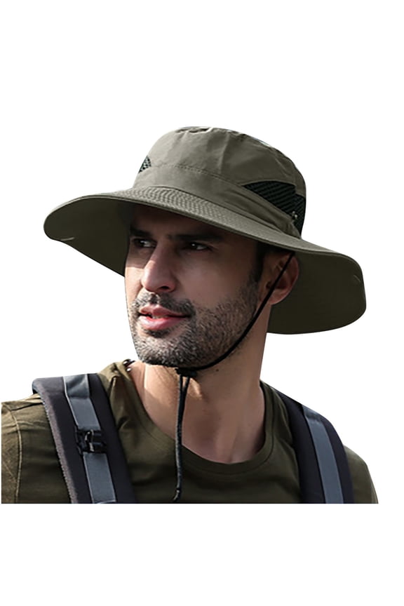 Sun Hat for Men Women Wide Brim Outdoor UV Protection Fishing Hat Hiking Breathable Bucket Hats UPF 50+