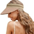 thumbnail image 1 of HAiming Sun Hats for Women Wide Brim Straw Visor Hat UV Protection Packable Beach Cap Summer Outdoor Travel UPF 50+, 1 of 4