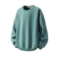 thumbnail image 1 of HAiming Sweatshirt for Men Oversize Long Sleeve Crew Neck Solid Color Pullover Tops Basic Tee Trendy Clothes, 1 of 5