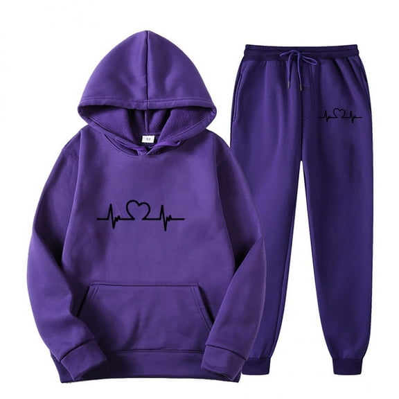 HAiming Sweatsuits for Men 2 Piece Outfit Sets Long Sleeve Graphic Pullover Hoodie and Jogger Pants with Pockets