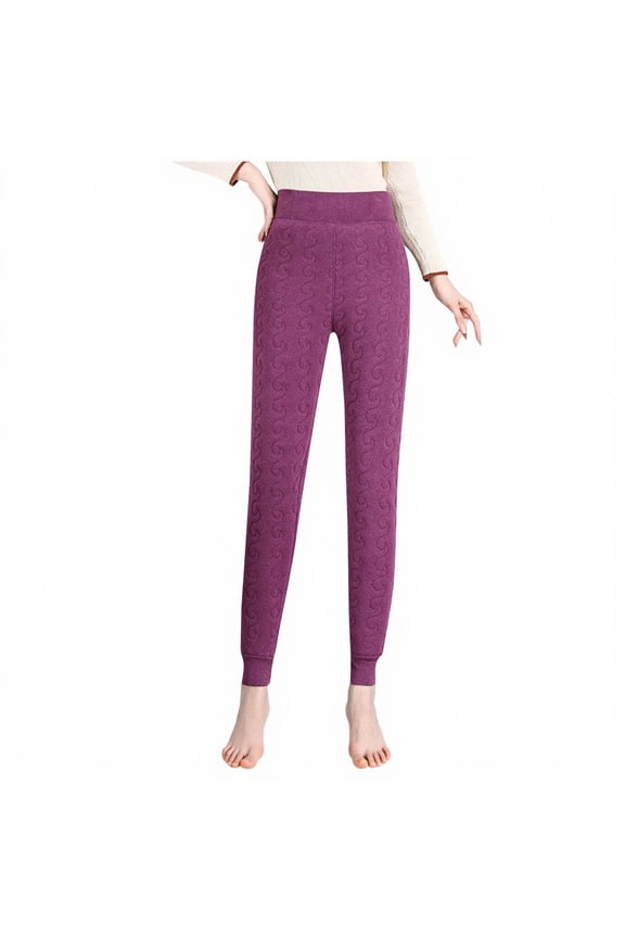 Thermal Leggings for Women Fleece Lined Warm Long Johns High Waisted Thick Tights Winter Pants