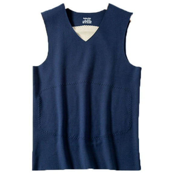 HAiming Thermal Tank Top for Men Winter Fleece Lined Sleeveless Vest Underwear Plus Size Casual Warm Undershirt