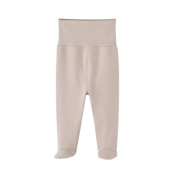 HAiming Toddler Baby Boys Girls Soft Cotton High Waist Footed Pants Casual Leggings with Feet Home Sleepwear