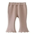 thumbnail image 1 of HAiming Toddler Baby Girls Flare Pants Elastic Waist Ruffled Bottom Trousers Fall Winter Casual Flared Leggings, 1 of 1