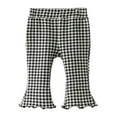thumbnail image 1 of HAiming Toddler Baby Girls Flare Pants Elastic Waist Ruffled Bottom Trousers Fall Winter Casual Flared Leggings, 1 of 4