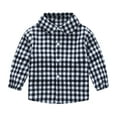 thumbnail image 1 of HAiming Toddler Boys Girls Button down Shirt Kids Trendy Plaid Lapel Long Sleeve Casual Tops Jacket Spring Clothes, 1 of 9