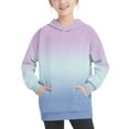 thumbnail image 1 of HAiming Toddler Boys Girls Hoodies Casual Gradient Color Long Sleeve Tops 2025 Fall Pullover Sweatshirt with Pocket, 1 of 6