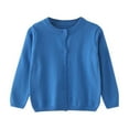 thumbnail image 1 of HAiming Toddler Girls Crewneck Cardigan Sweaters Long Sleeve Crewneck Kids Button School Uniform Knit Tops Outwear, 1 of 3