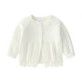 thumbnail image 1 of HAiming Toddler Girls Crewneck Cardigan Sweaters Long Sleeve Kids Button down School Uniform Knit Tops Outwear, 1 of 3