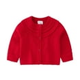 thumbnail image 1 of HAiming Toddler Girls Crewneck Cardigan Sweaters Long Sleeve Kids Button down School Uniform Knit Tops Outwear, 1 of 3