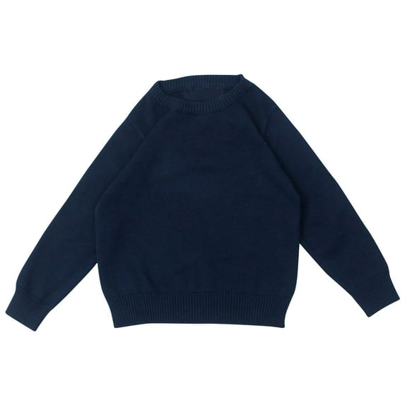 HAiming Toddler Kids Girls Boys Crewneck Sweaters Solid Color Long Sleeve Pullover Knit Tops Fall Winter Warm Sweater