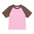 thumbnail image 1 of HAiming Toddler Kids Girls Boys Short Sleeve Basic Shirts Casual Summer Soft Tees Tops Trendy Color Block Clothes, 1 of 7