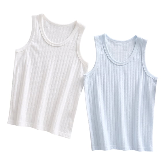 HAiming Toddler Tank Tops Girls 2 PCS Ribbed Spaghetti Strap Sleeveless Shirts Camisoles Undershirt