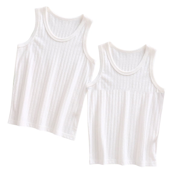 HAiming Toddler Tank Tops Girls 2 PCS Ribbed Spaghetti Strap Sleeveless Shirts Camisoles Undershirt
