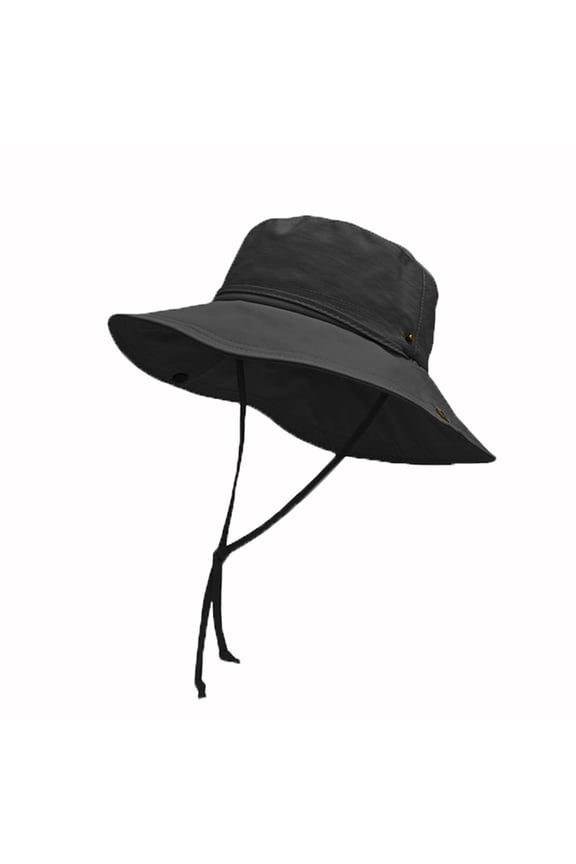 Wide Brim Sun Hats for Women Men Breathable Foldable Solid Color Hiking Camping Trendy Caps