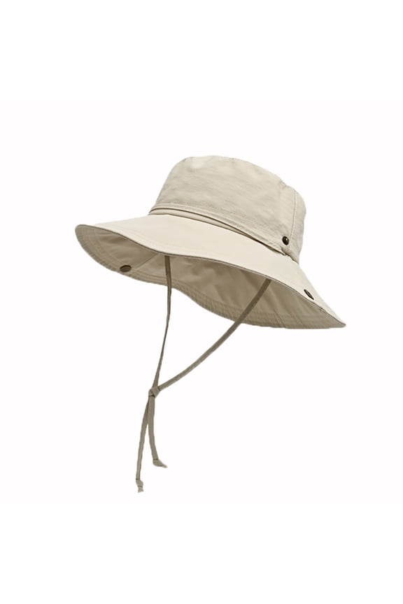 Wide Brim Sun Hats for Women Men Breathable Foldable Solid Color Hiking Camping Trendy Caps