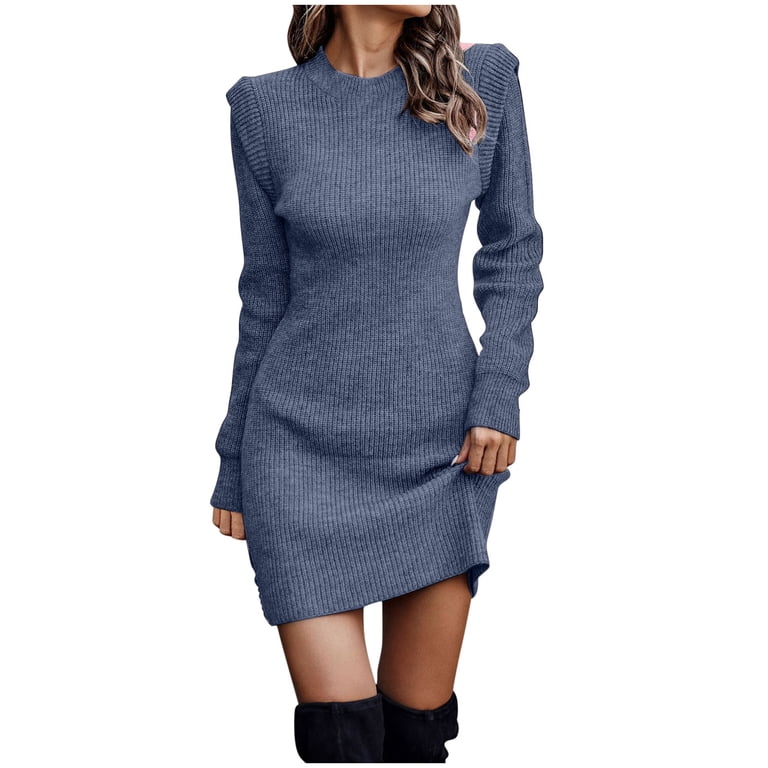 knotted sweater dress Knitted Haiming Women Knitted Sweater Dress