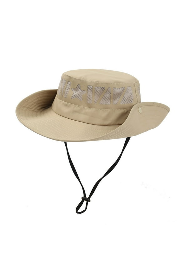 Women Men Sun Hat Wide Brim Solid Color Breathable Summer Beach Trendy Caps for Hiking Camping