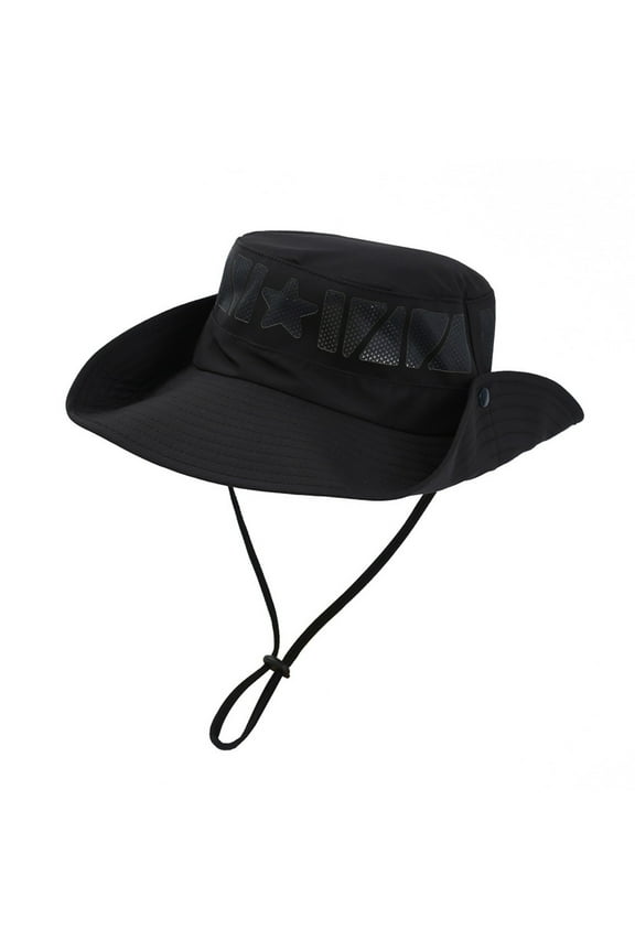 Women Men Sun Hat Wide Brim Solid Color Breathable Summer Beach Trendy Caps for Hiking Camping