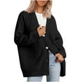 thumbnail image 1 of HAiming Women Oversized Cardigan Sweaters Fall Trendy V Neck Button down Knits Jacket Casual Loose Long Sleeve Outwear, 1 of 6