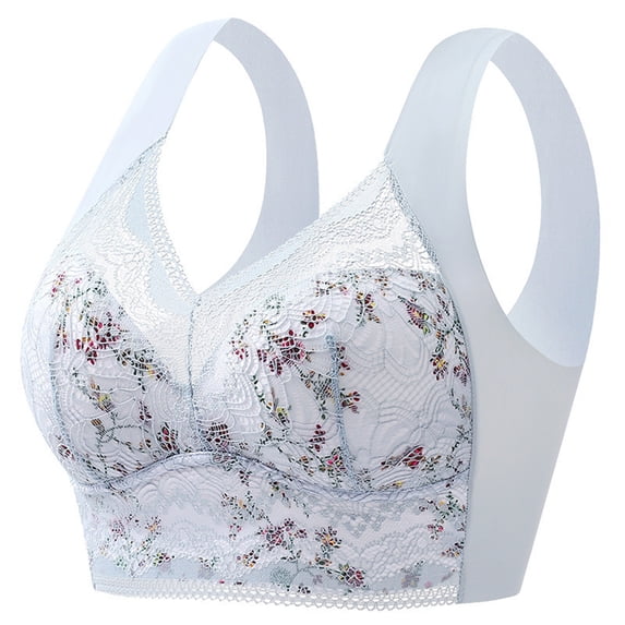 HAiming Women Plus Size Lace Bras Comfy Gathered Push up Bralettes Plus Size Comfort Breathable Daily Underwear