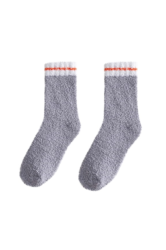 Women Soft Mid-Tube Crew Socks Casual Comfy Home Sleeping Fuzzy Cozy Fall Winter Warm Fashion Sock