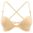 thumbnail image 1 of HAiming Women Spaghetti Strap Racerback Bras No Underwire Gathering Front Closure Bralette Breathable Dailyunderwear, 1 of 4