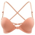 thumbnail image 1 of HAiming Women Spaghetti Strap Racerback Bras No Underwire Gathering Front Closure Bralette Breathable Dailyunderwear, 1 of 4