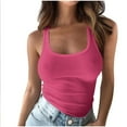 thumbnail image 1 of HAiming Women Tank Tops Summer Sleeveless Crewneck Basic Ribbed Knit Slim Shirt Solid Casual Workout Tees Blouses, 1 of 6