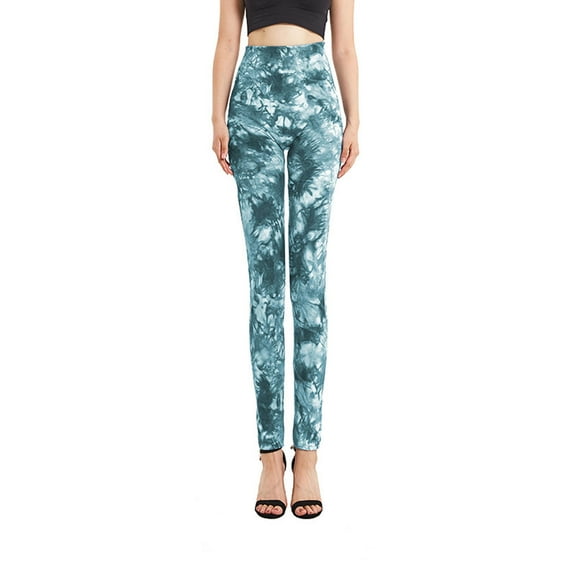 HAiming Women Tie-Dyed Leggings Casual High Waisted Stretchy Yoga Pants Plus Size Seamless Butt Lift Running Trousers