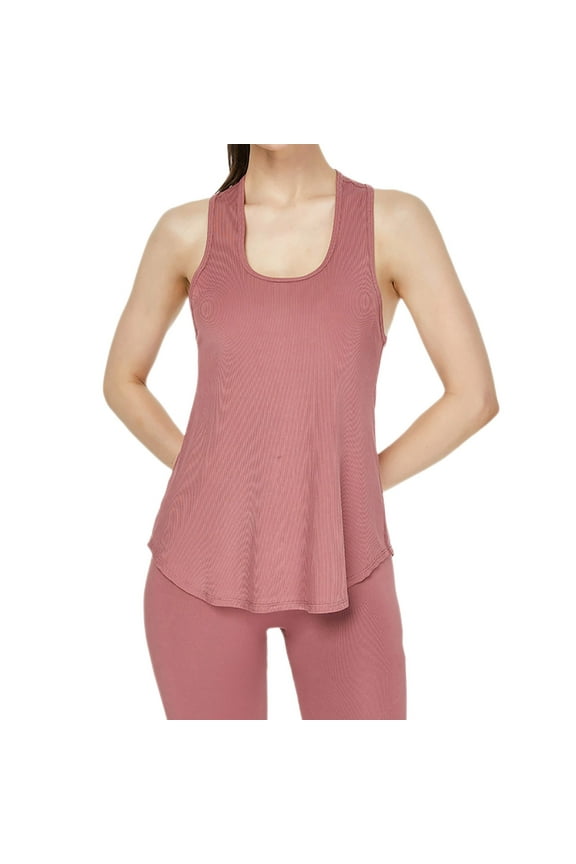 Women Workout Tank Tops Summer Casual Loose Racerback Sleeveless Shirts Outdoor Running Exercise Yoga Blouse
