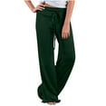 thumbnail image 1 of HAiming Women's Baggy Sweatpants Casual Elastic High Waisted Pants Plus Size Loose Drawstring Wide Leg Trousers, 1 of 7